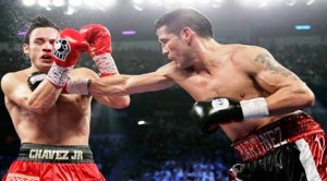 Julio César Chávez Jr. en su pelea contra Sergio Martínez