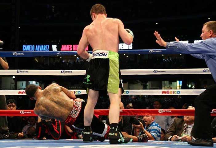 Canelo derriba a Kirkland