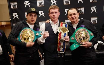 Eddy Reynoso, "Canelo" y Chepo Reynoso.