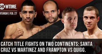 Este sábado se disputarán tres grandes veladas con Frampton, Santa Cruz, Crawford…