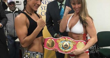 Amanda Serrano y Olivia Gerula superaron la báscula para su pelea de título mundial mañana en Nueva York