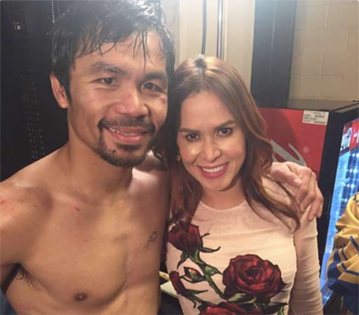 Pacquiao junto a su mujer