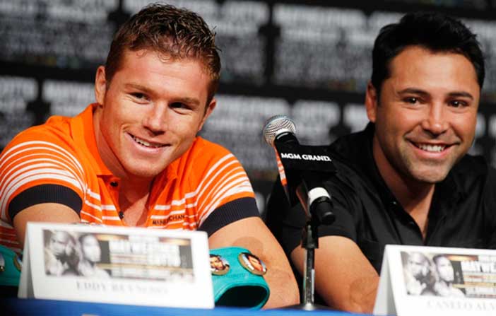 Saúl "Canelo" Álvarez y Óscar De la Hoya