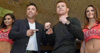 Saúl “Canelo” Álvarez ya manda más que Golden Boy Promotions De la Hoya y "Canelo" - PHOTO CREDIT: NAOKI FUKUDA