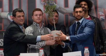 Canelo y Khan boxeando por la paz