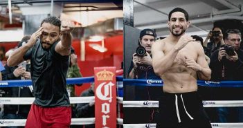 Thurman y García hablaron ante la prensa en entrenamiento público