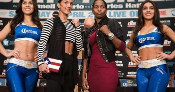 Se ven las caras Amanda Serrano y Dahiana Santana para su pelea de este sábado en Brooklyn
