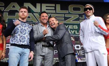 Canelo, De la Hoya, Chávez y Chávez Jr. (Foto: Magna Media International)