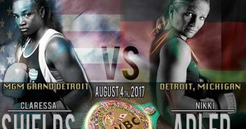 La doble campeona olímpica, Claressa Shields, enfrentará a la campeona supermedio CMB, Nikki Adler