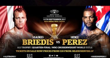 Mairis Briedis expondrá frente al cubano Mike Pérez este sábado