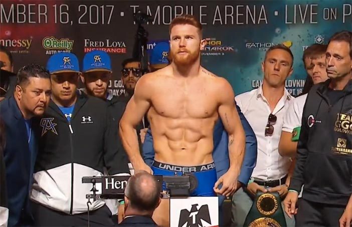 Canelo Alvarez vs clembuterol, una batalla perdida Canelo-pesaje-golovkin-702x453