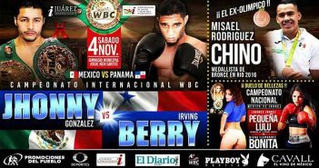 Jhonny González vs Irvin Berry este sábado por Televisa.