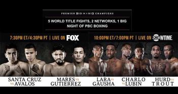 Premier Boxing Champions emitirá 5 títulos mundiales esta noche