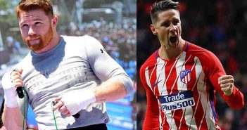 Saúl “Canelo” Álvarez regala unos guantes a Fernando Torres Saúl "Canelo" Álvarez y Fernando "Niño" Torres