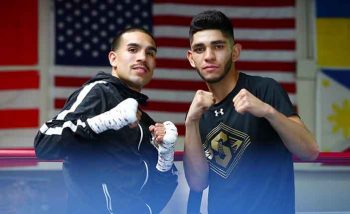 Andy Vences y Alex Saucedo (Credito de Fotos: Mikey Williams / Top Rank)