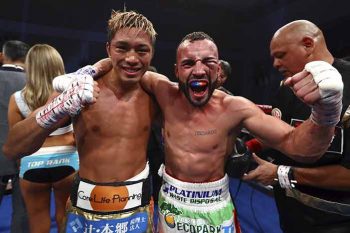 Masayuki Ito y "Pitufo" Díaz (Foto: Mikey Williams / Top Rank)