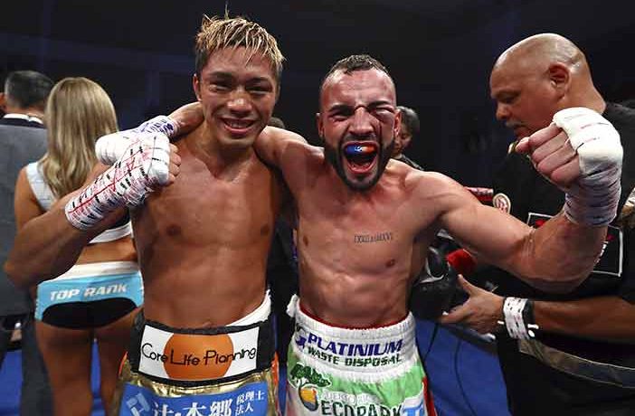 Masayuki Ito y "Pitufo" DÃ­az (Foto: Mikey Williams / Top Rank)