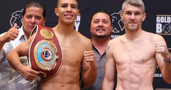 Listos Jaime Munguía vs Liam Smith Jaime Miunguía vs Liam Smith (Foto: Tom Hogan - Hoganphotos / Golden Boy Promotions)
