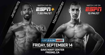 Dadashev vs. DeMarco y Herring vs. Moralde formarán parte de las peleas preliminares del cartel Ramírez vs. Orozoco del 14 de septiembre Dadashev vs. DeMarco y Herring vs. Moralde
