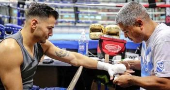 Robert García: “Lindolfo será campeón del mundo” Lindolfo Delgado y Robert García (Promicones del Pueblo)