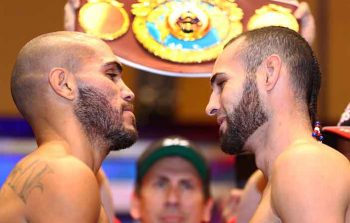 Pesaje Beltrán vs Pedraza (Fotos: Mikey Williams / Top Rank)