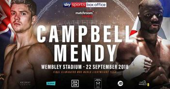 Campbell vs. Mendy II en la velada Joshua vs Povetkin Campbell vs Mendy