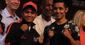 Román “Chocolatito” González y Moisés Fuentes ante la prensa "Chocolatito" González vs Moisés Fuentes
