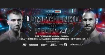 Lomachenko y Pedraza unificarán títulos peso ligero el 8 de diciembre Lomachenko vs Pedraza