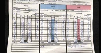 Tarjetas oficiales del Golovkin vs Canelo II Puntuaciones oficiales del Golovkin vs Canelo II