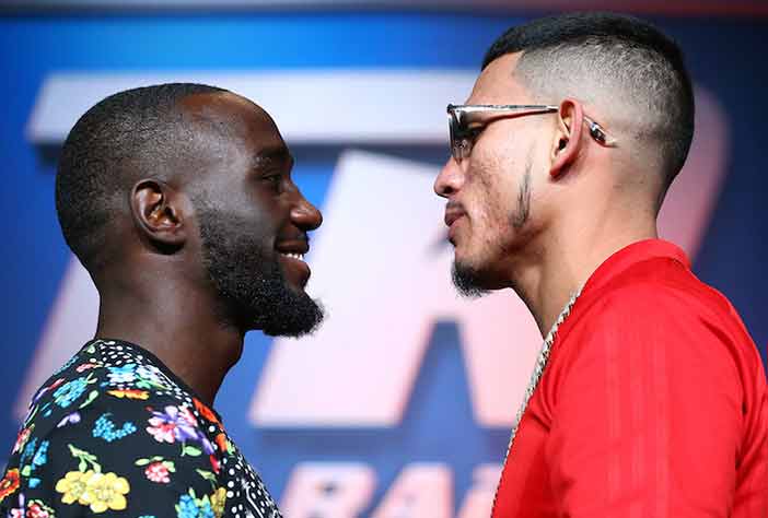 Terence Crawford y José Benavidez (Foto: Mikey Williams/Top Rank)