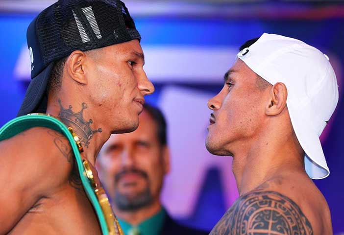 Miguel Berchelt vs Miguel Román en el pesaje