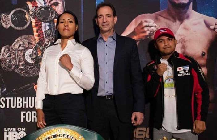 Cecilia Braekhus, Tom Loeffler y Román "Chocolatito" González