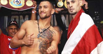 Lomachenko y Pedraza listos para unificar tras cumplir con el peso Lomachenko y Pedraza (Foto: : Mikey Williams / Top Rank)