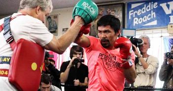 Manny Pacquiao habló de su pelea con Broner y de su futuro Pacquiao entrenando (Foto: Chris Farina)