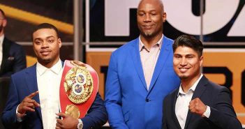 Errol Spence y Mikey García este sábado en conferencia Errol Spence Jr. vs Mikey García