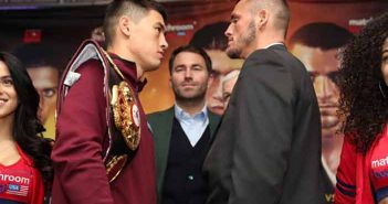 Dmitry Bivol y Joe Smith ante la prensa Dmitry Bivol y Joe Smith DAZN