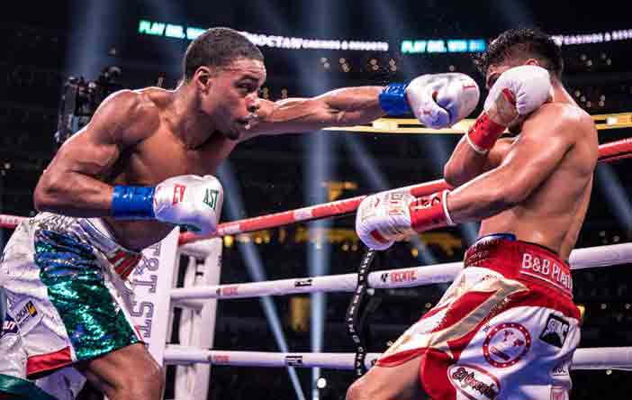 Errol Spence golpea a Mikey García