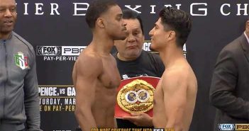 Pesaje Errol Spence 146.25 vs Mikey García 145.5 Errol Spence vs Mikey García en el pesaje