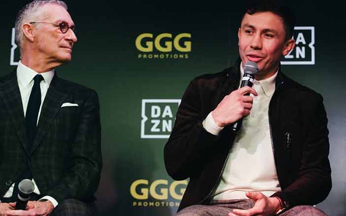 John Skipper (DAZN) y Golovkin