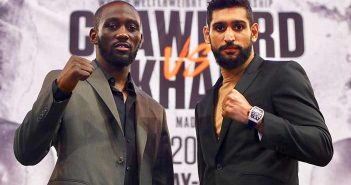 Cara a cara Crawford y Khan en Nueva York Crawford vs Khan (Foto: Mikey Williams/Top Rank)