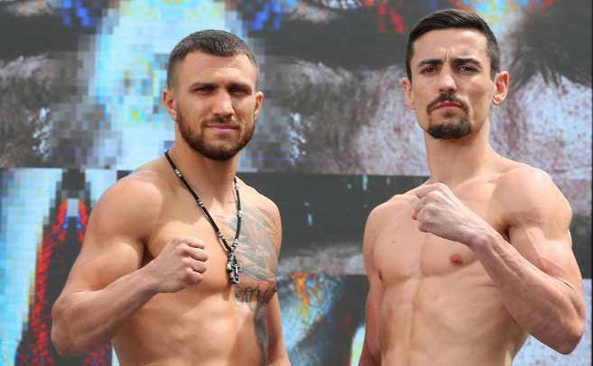 Lomachenko y Crolla en el pesaje