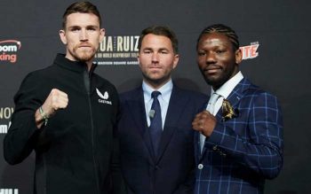 Callum Smith, Eddie Hearn y Hassan N’Dam