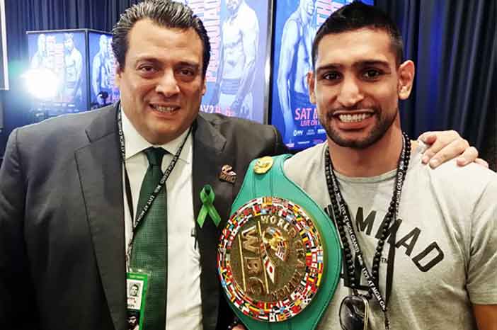 Mauricio Sulaimán y Amir Khan