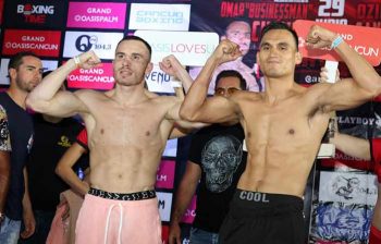 Omar Chávez vs Oziel Santoyo en el pesaje