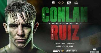 El argentino Alberto Ruiz será el rival de Michael Conlan el 3 de agosto en Belfast Michael Conlan