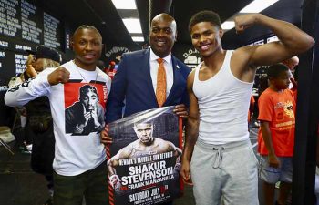 Shakur Stevenson y Joshua Greer Jr. (Foto-Mikey-Williams-_-Top-Rank)