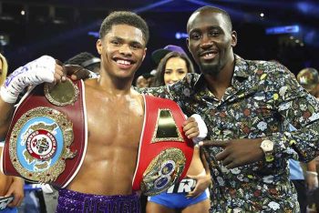 Shakur Stevenson y Terence Crawford ( Mikey Williams / Top Rank)