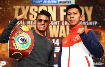 Emanuel 'Vaquero' Navarrete vs. Juan Miguel Elorde ( Mikey Williams/Top Rank)