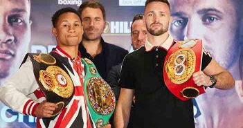 Regis Prograis y Josh Taylor presentaron su combate en Inglaterra Regis Prograis y Josh Taylor (Matchroom)