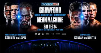Terence Crawford vs Egidijus Kavaliauskas el 14 de diciembre Terence Crawford vs Egidijus Kavaliauskas
